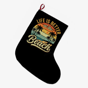Meia De Natal Grande A Vida é Melhor na Praia Férias de Verão Retrô