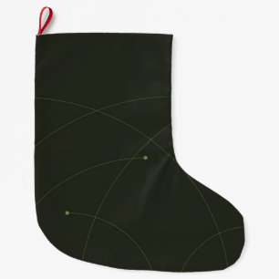 Meia De Natal Grande abstrato da natureza verde, simples, elegante, mod