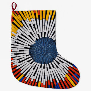 Meia De Natal Grande Abstrato em fita—Starburst