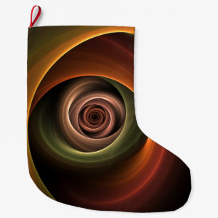 Meia De Natal Grande Abstrato espiral 3D Cores Quentes Arte Fractal Mod