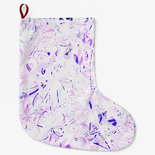 Meia De Natal Grande Abstrato Mandala 2 (Frente)