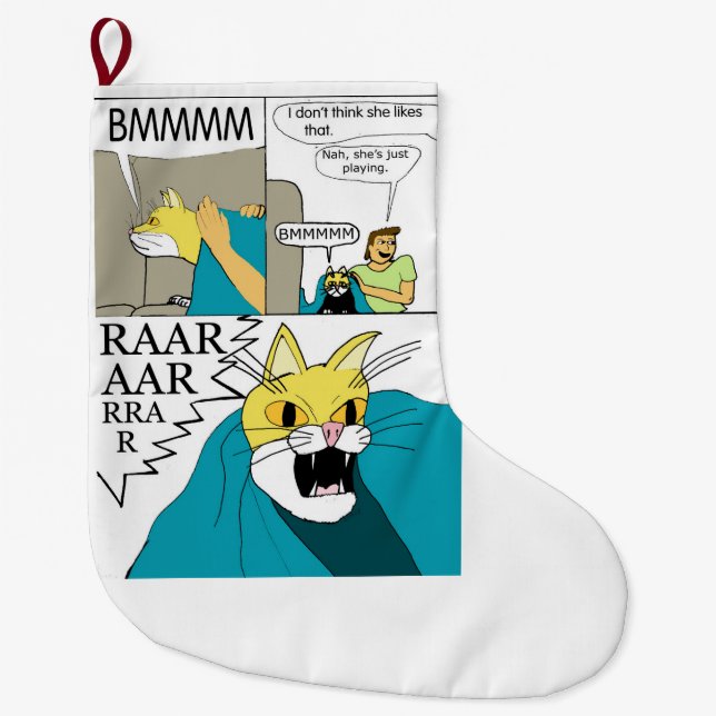 Meia De Natal Grande Acho que ela não gosta disso (Frente)