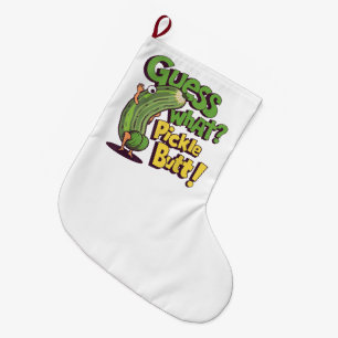 Meia De Natal Grande Adivinha O Quê_ Bunda de Pepino! Pepino Engraçado
