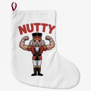 Meia De Natal Grande Alegre Quebra-Nozes de Natal Fitness Natural Nuty