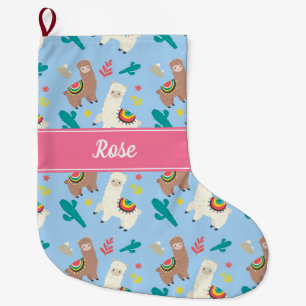 Meia De Natal Grande Alpacas/Llamas