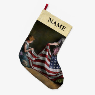 Meia De Natal Grande Americana - Bandeira - Nascimento da Bandeira Amer