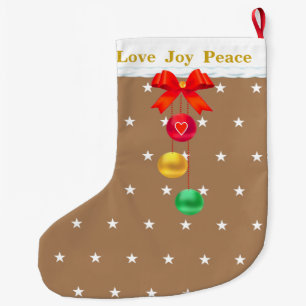 Meia De Natal Grande Amor Joy Peace
