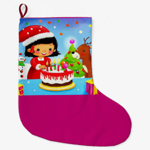 Meia De Natal Grande Aniversário de Natal 7