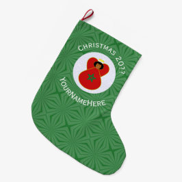 Meia De Natal Grande Anjo do Natal Marroquino Bandeira Personalizada