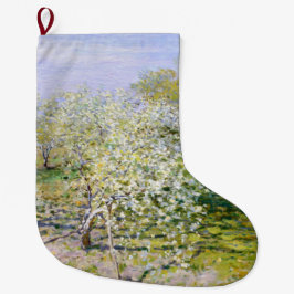 Meia De Natal Grande Apple Trees in Bloom (por Claude Monet)