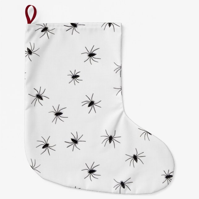 Meia De Natal Grande Aracnofobia (Aranhas) (Insetos Crawly Assustadores (Frente)