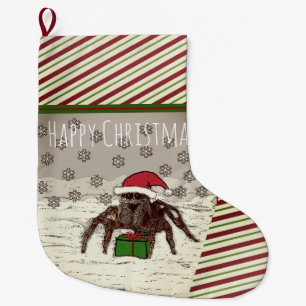 Meia De Natal Grande Aranha feliz meia personalizada do Natal