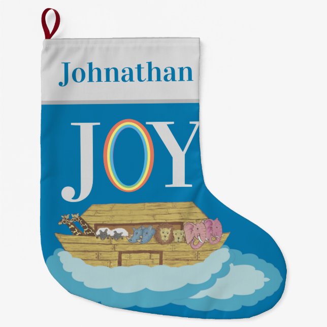 Meia De Natal Grande arca (Frente)