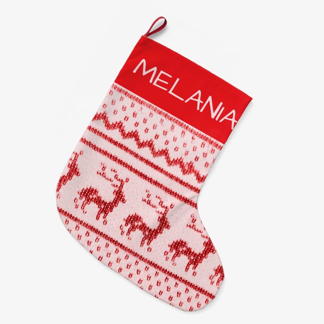 Meia De Natal Grande Armadilhas de Natal (Frente (Pendurada))