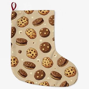 Meia De Natal Grande Armazenamento de Férias de Biscoito