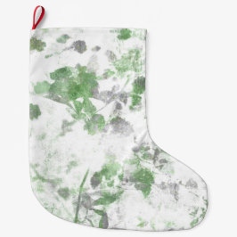 Meia De Natal Grande Arte moderna do padrão das flores e mistura de tex