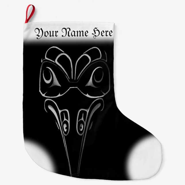 Meia De Natal Grande Arte Nativa - Arranque Totem Pole (Frente)