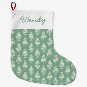 Meia De Natal Grande Árvore de Natal do Knit de inverno