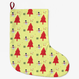 Meia De Natal Grande Árvore de Natal em Floco de Neve feliz e Brilho Xm