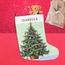 Árvore de Natal Festiva Personalizada Retro