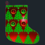 MEIA DE NATAL GRANDE ÁRVORE DE NATAL VERDE VERMELHO COM CORAÇÃO<br><div class="desc">Árvore de Natal estilizada com pedra-pomes vermelha. Design por Búlgaro e Alessandro Lumini</div>