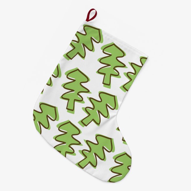 Meia De Natal Grande árvore modelada (Frente (Pendurada))