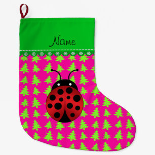 Meia De Natal Grande Árvores conhecidas personalizadas do verde do ros