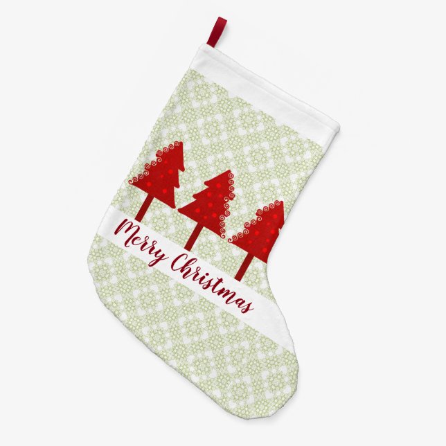 Meia De Natal Grande Árvores de Natal (Frente (Pendurada))