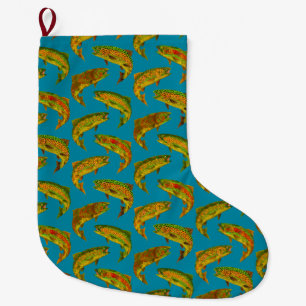 Meia De Natal Grande Aspen Leaf Rainbow Pattern Invisível 2018