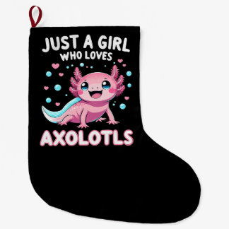 Meia De Natal Grande Axolotl Kawaii Apenas Uma Garota Que Ama Axolotls