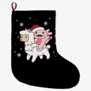 Meia De Natal Grande Axolotl Llama Alpaca Animais de inverno