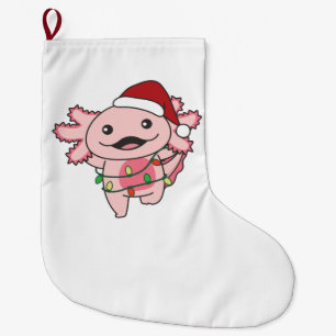 Meia De Natal Grande Axolotl Natal Animais de inverno Axolotls