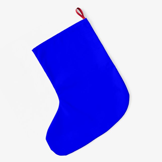 Meia De Natal Grande Azul (Verso (Pendurada))