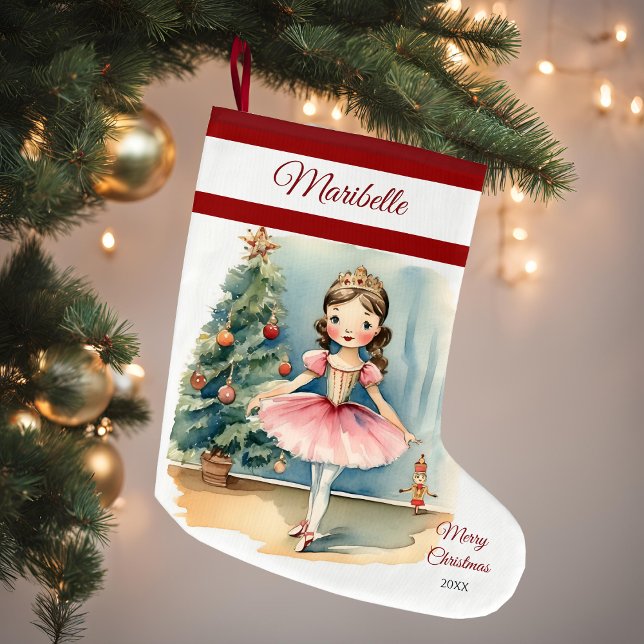 Meia De Natal Grande Ballerina Nutcracker no Natal (Criador carregado)