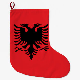 Meia De Natal Grande Bandeira albanesa