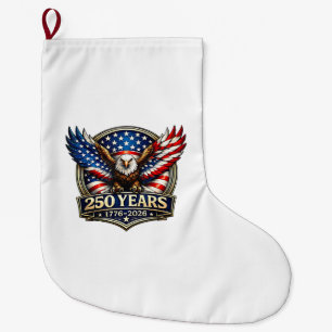 Meia De Natal Grande Bandeira Americana Águia Vintage 250 Anos 177 4 de