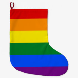 Meia De Natal Grande Bandeira Arco-íris (LGBT)