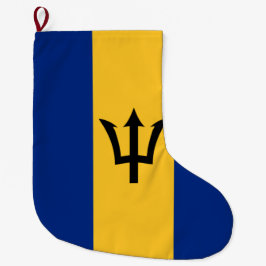 Meia De Natal Grande Bandeira Barbadiana (Barbados) (Bajan)