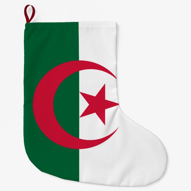 Meia De Natal Grande Bandeira da Argélia (Frente)