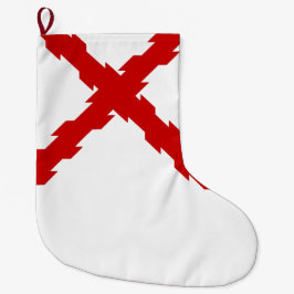 Meia De Natal Grande Bandeira da Cruz de Borgonha
