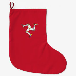 Meia De Natal Grande Bandeira da Ilha de Man