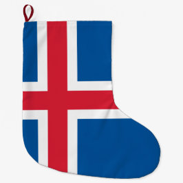 Meia De Natal Grande Bandeira da Islândia