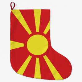 Meia De Natal Grande Bandeira da Macedônia do Norte