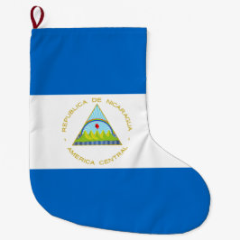 Meia De Natal Grande Bandeira da Nicarágua