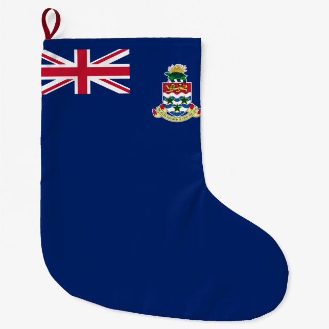 Meia De Natal Grande Bandeira das Ilhas Cayman (Frente)