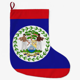Meia De Natal Grande Bandeira de Belize