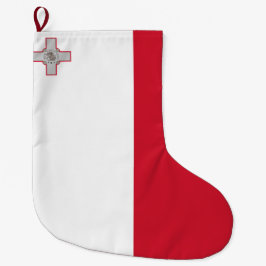 Meia De Natal Grande Bandeira de Malta