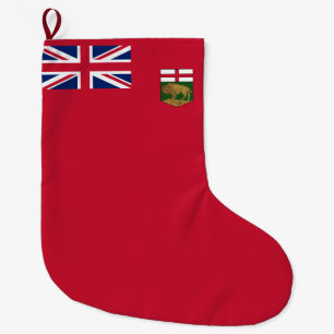 Meia De Natal Grande Bandeira de Manitoba