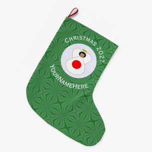 Meia De Natal Grande Bandeira de Natal do Anjo Japonês Personalizada 