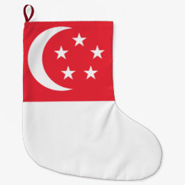 Meia De Natal Grande Bandeira de Singapura